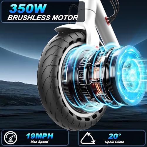 E Scooter for Adults 19-22 MPH 350/500W Motor 281/441Wh Battery,8.5"/10" Tires,Motorized Scooter Up to 22 Miles Range, Foldable Scooter with Double Shock Absorption/Bearing 265 LBS/APP Control
