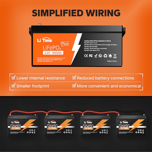 LiTime 12V 100Ah LiFePO4 Battery BCI Group 31 Lithium Battery Built-in 100A BMS, Up to 15000 Deep Cycles, Perfect for RV, Marine, Home Energy Storage