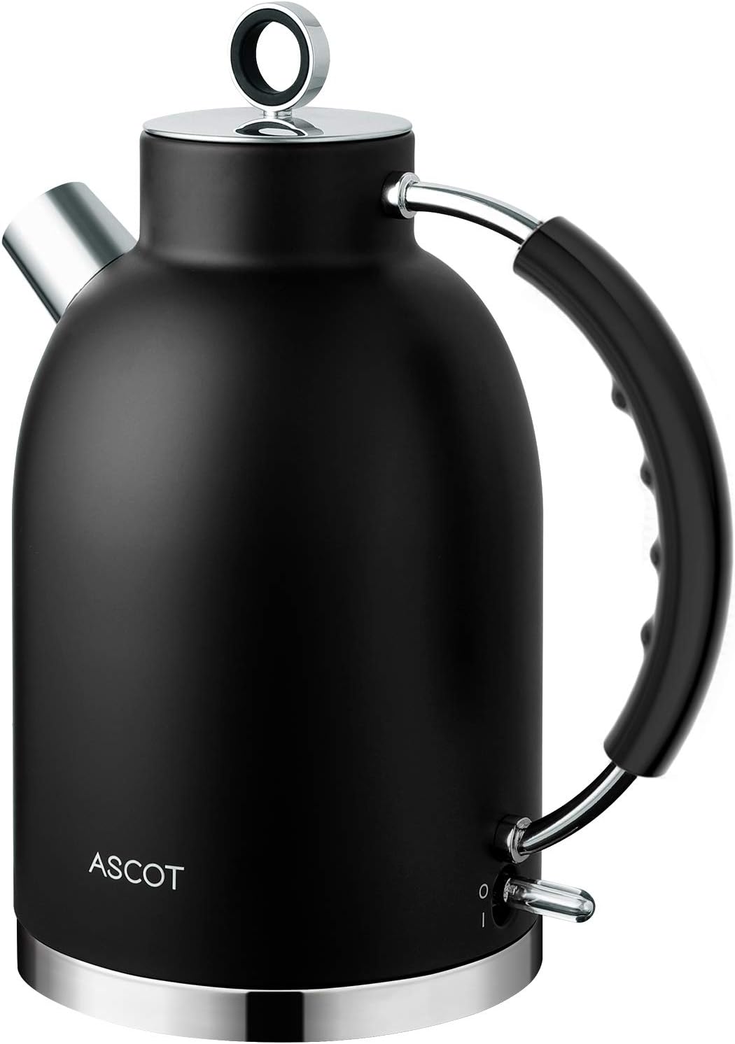 Electric Kettle,ASCOT Electric Kttle Stainless Steel Tea Kettle Fast Boiling Water Heater 1.7L, 1500W, BPA-Free, Cordless, Automatic Shutoff, Boil-Dry Protection，White Pack of 2
