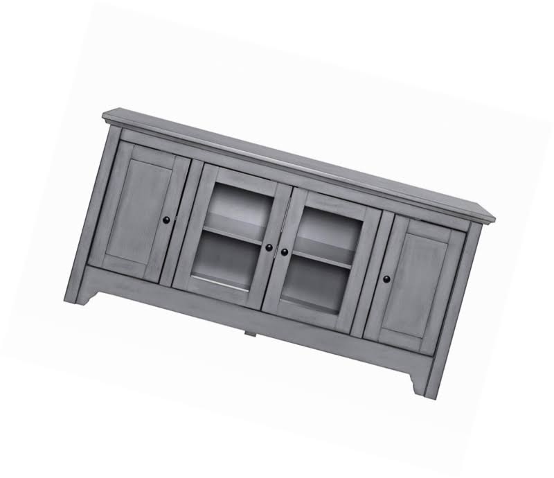 Walker Edison 52x22 Wood TV Media Stand Storage Console - Antique Grey