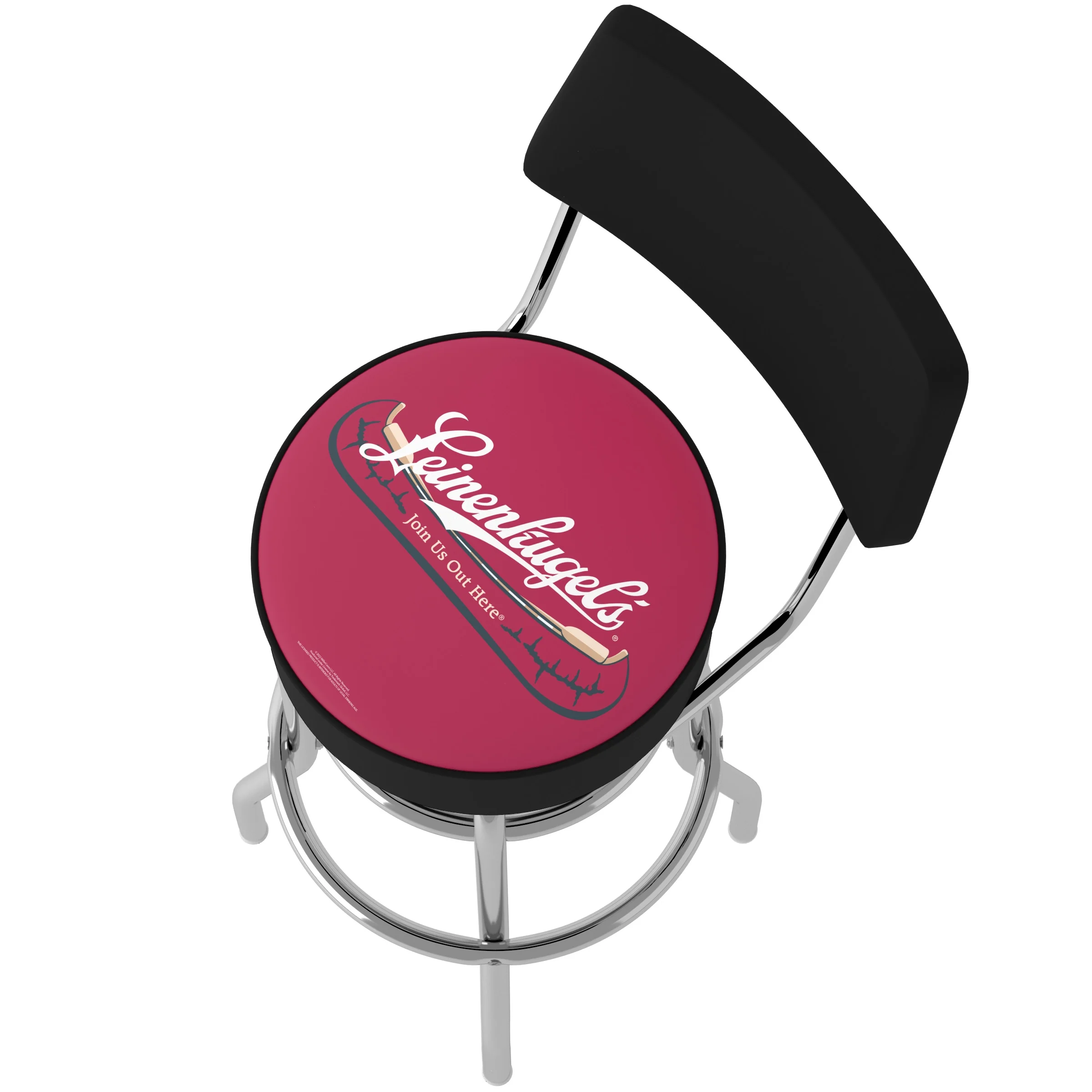 Trademark Gameroom Leinenkugel's Logo Bar Stool with Back Rest