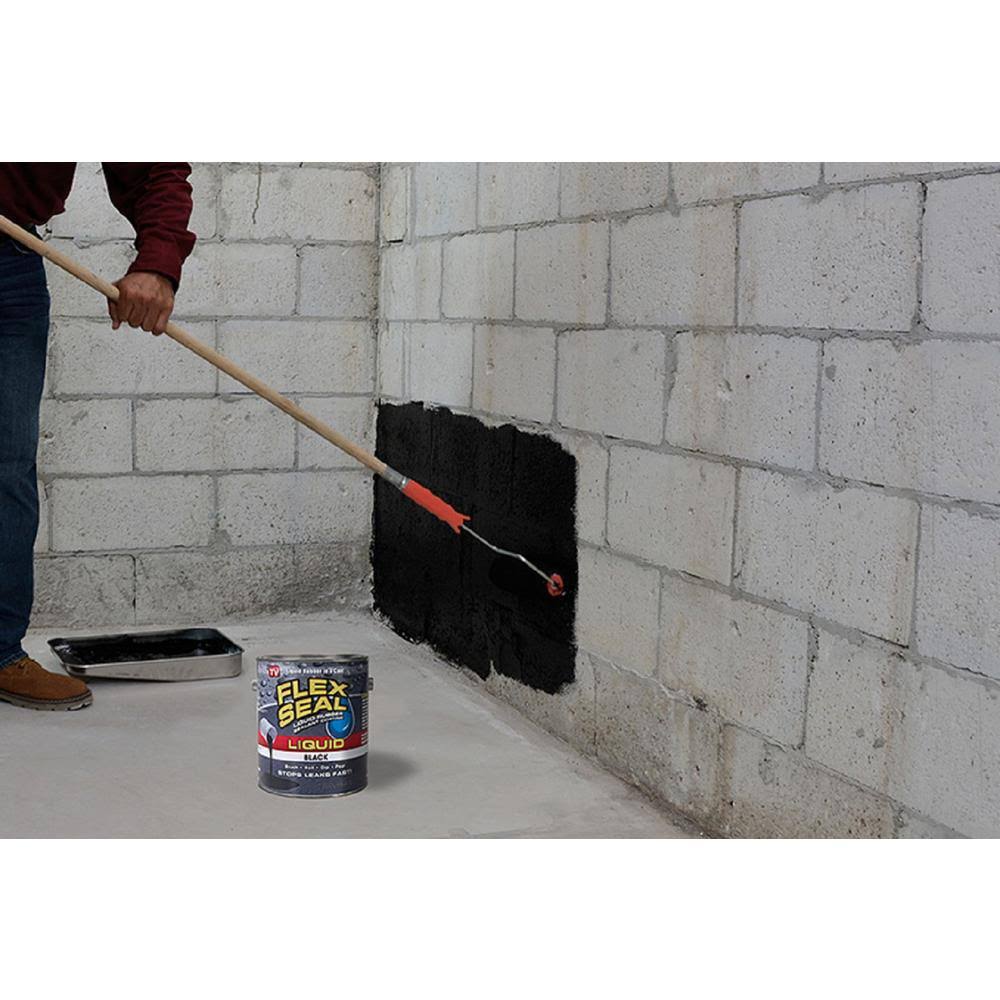 Flex Seal Liquid Rubber Sealant Coating, Black - 128 fl oz can