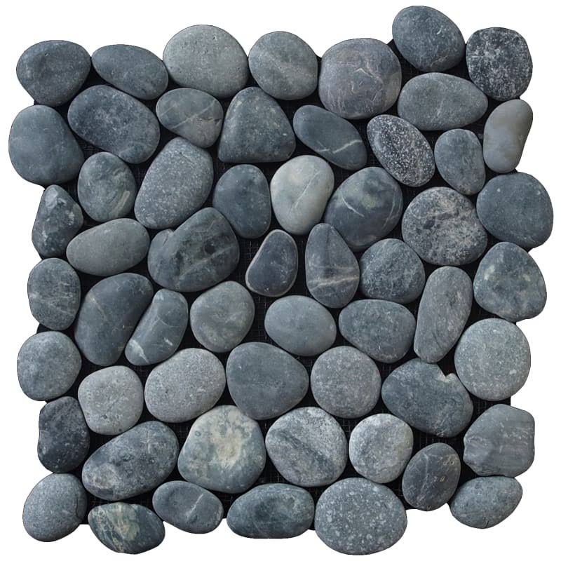 Miseno MT-P3PBK Pebble Natural Stone Mosaic Tile (10.12 SF / Carton) Black Flooring Tile Mosaic