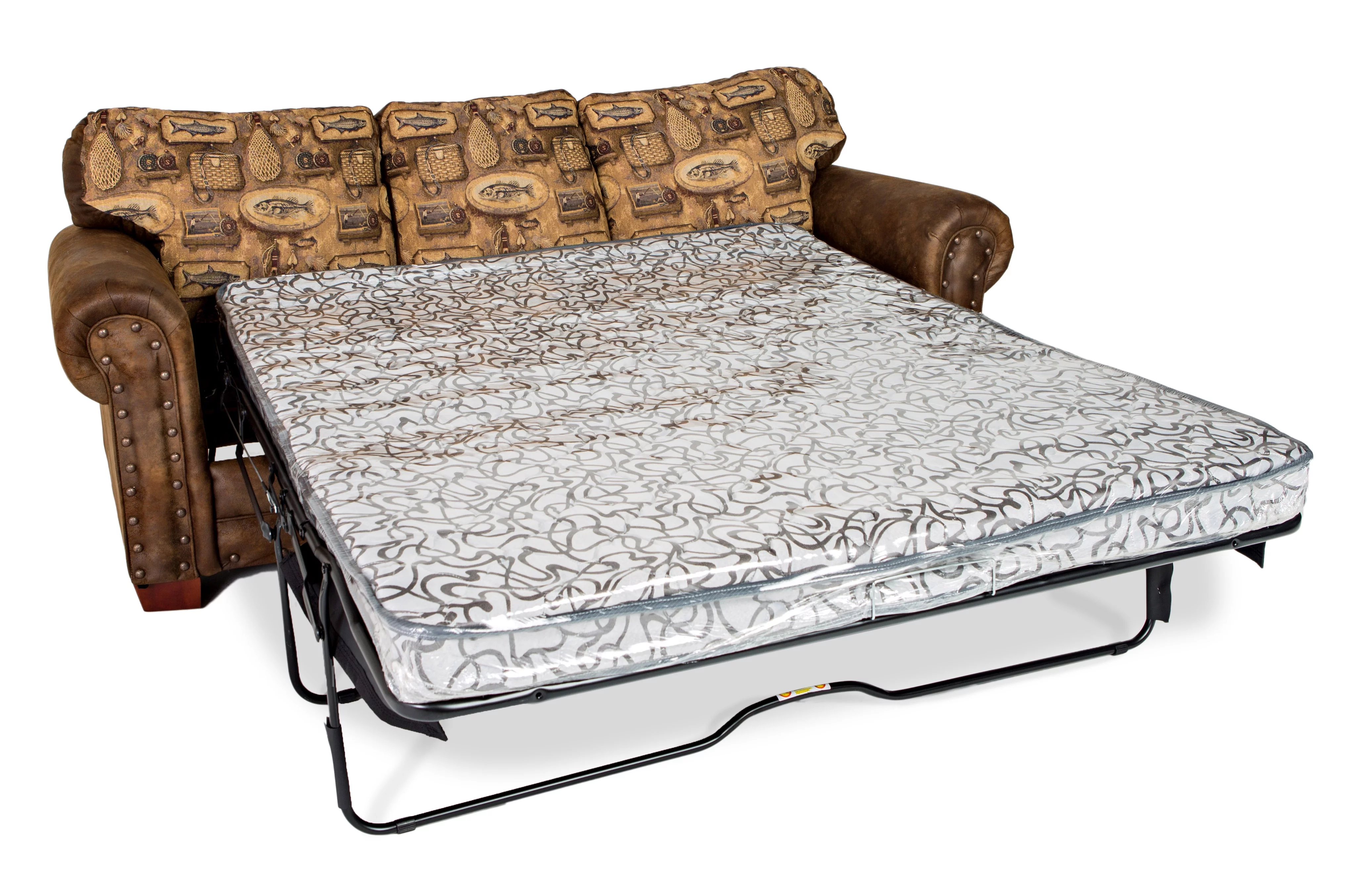 American Furniture Classics Model 8505-80 River Bend Lodge Style Sleeper Sofa for Adults