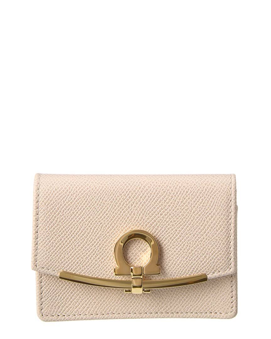 Salvatore Ferragamo Gancini Leather Card Case