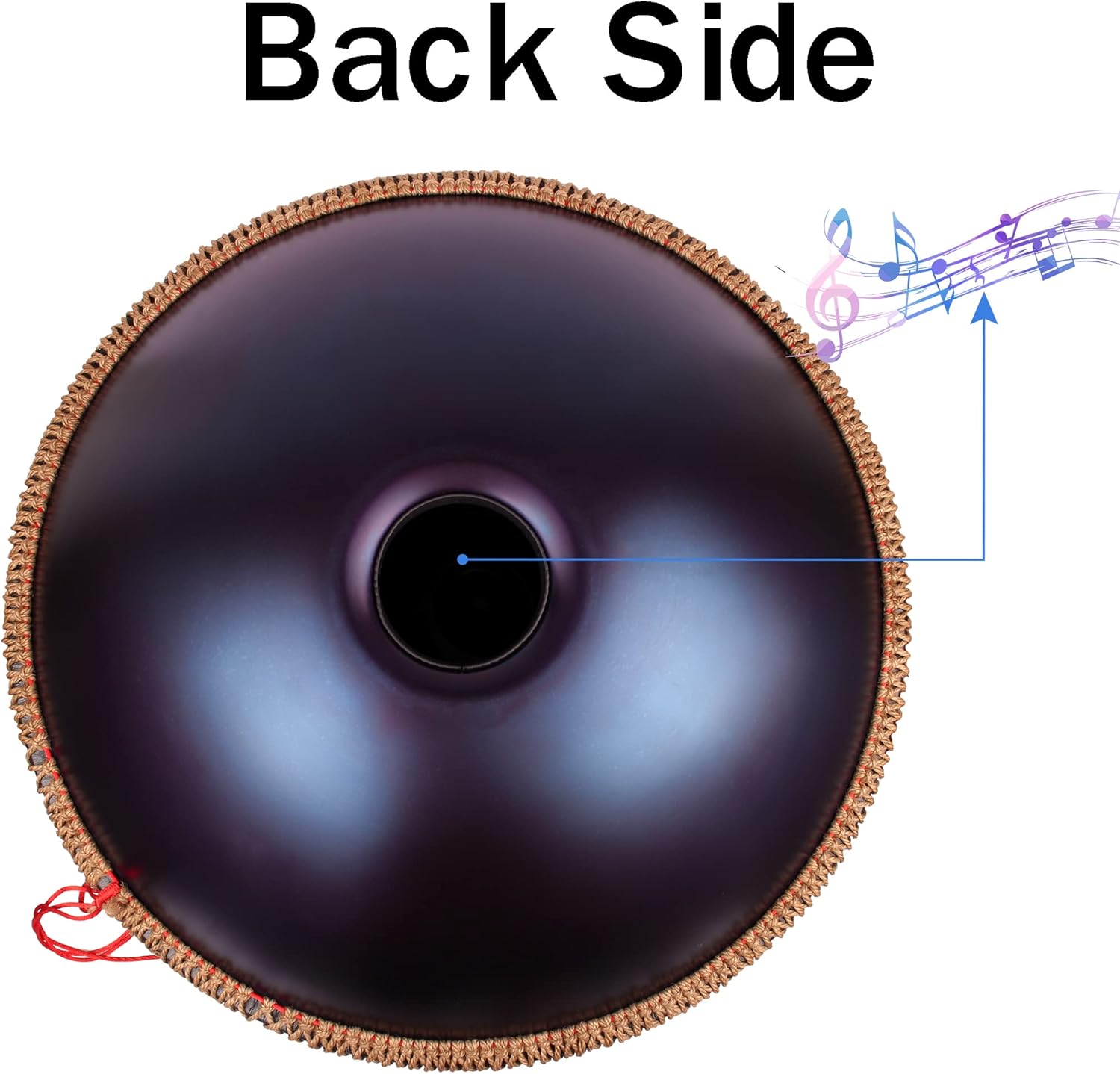 12 Notes 22 Inches Professional Handpan in Minor D Hand Pan Steel Drum Percussion Instrument for Professional Performance(Purple).