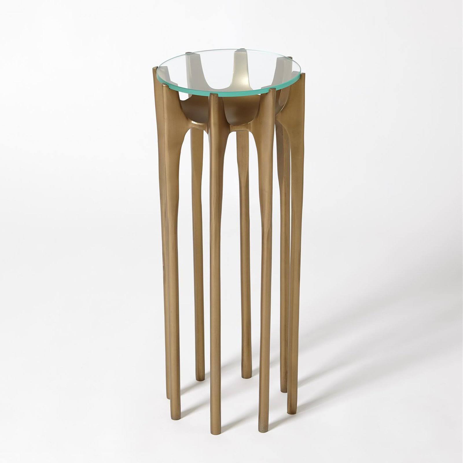 Global Views Aquilo Accent Table - Antique Brass
