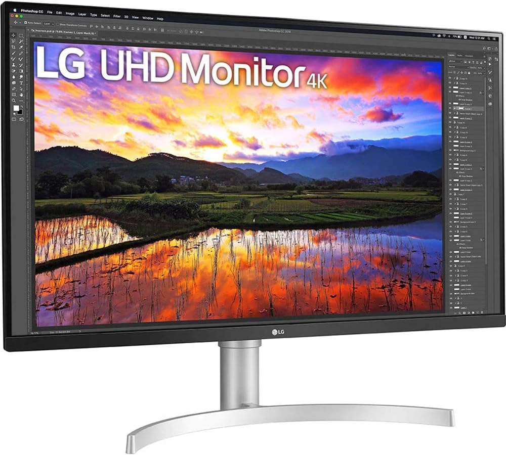 LG 32UN650-W 32 inch UHD 3840x2160 IPS Ultrafine Monitor with HDR10 AMD FreeSync 2 Pack