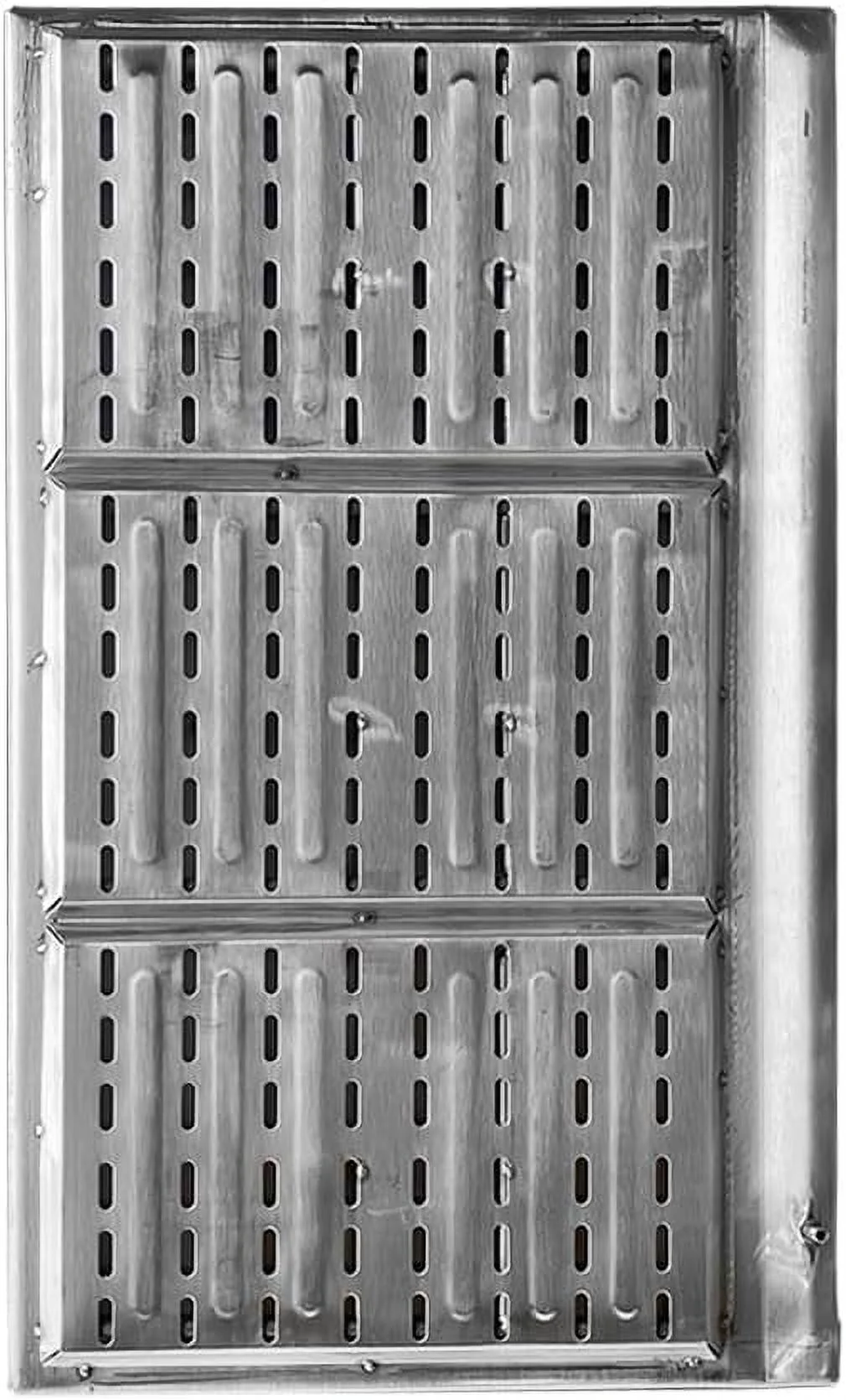 HEAVY DUTY 36" X 20" Stainless Steel Flat Top TRIPLE Griddle Plancha Extra Rib Double Bottom