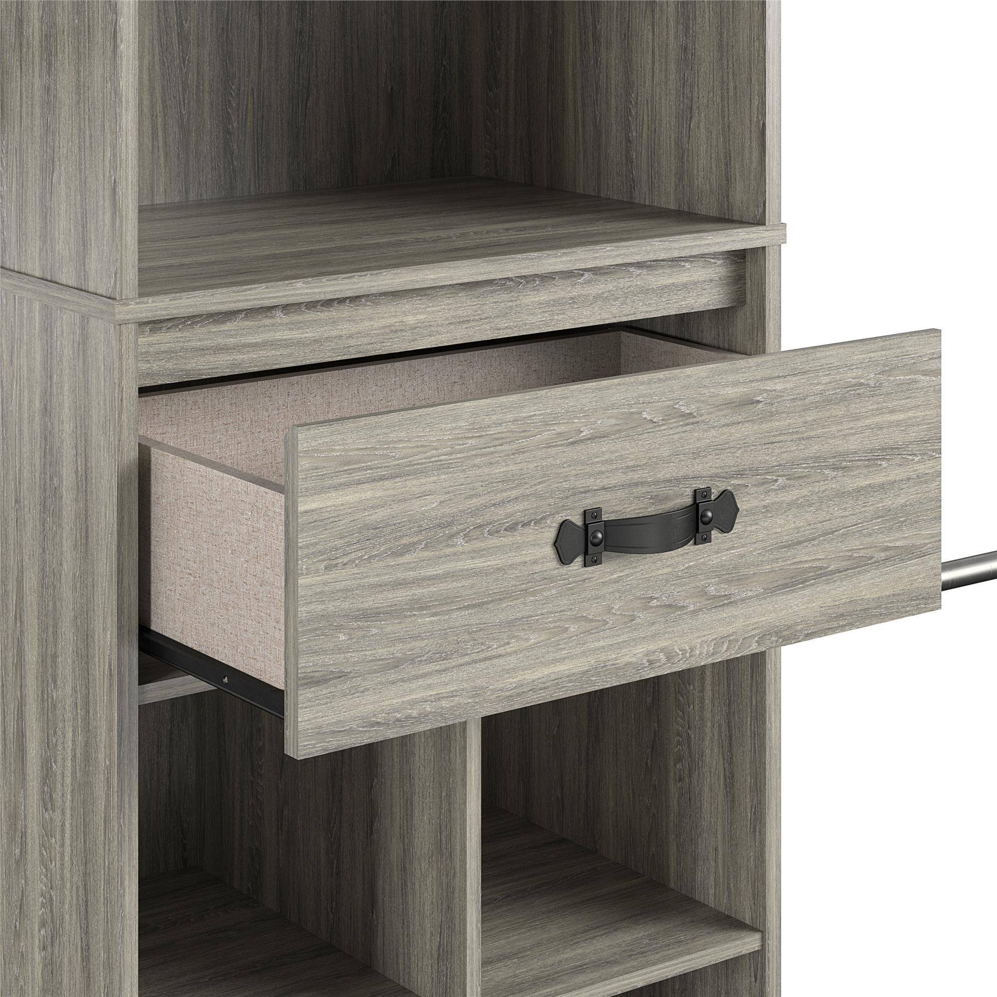 Little Seeds Nova Grow with Me Adjustable Kids Closet Organizer System - Grey Oak
