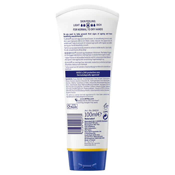 Nivea Hand Q10 3 In 1 Anti Age 100ml/3.4oz