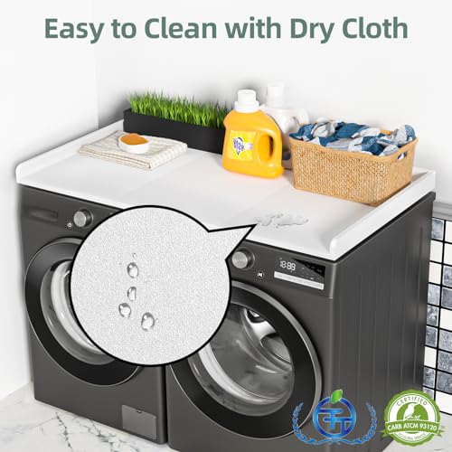 Ulif Laundry Room Washer Dryer Countertop, Washer and Dryer Topper Organization Space 27.5" D x 54" W x 2.6" H, Splicing Style