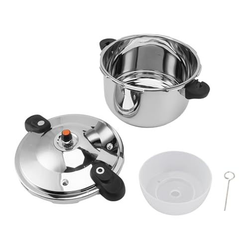 Stainless Steel Pressure Cooker, 10L/12L/16L Stovetop Pressure Canner with Easy Lock Lid, Fast Cooking Canning Pot Compatible with Gas & Induction Cookware, Electric Stoves