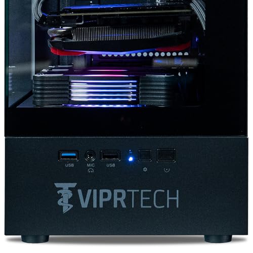 ViprTech Stryker 4.0 Liquid-Cooled PC - AMD Ryzen 7 (4.4GHz Turbo), RTX 4060 8GB, 32GB DDR4 3200, 1TB NVMe SSD, 700W PSU, WiFi BT, Win 11 Pro, RGB, Gaming Desktop Computer Prebuilt, White