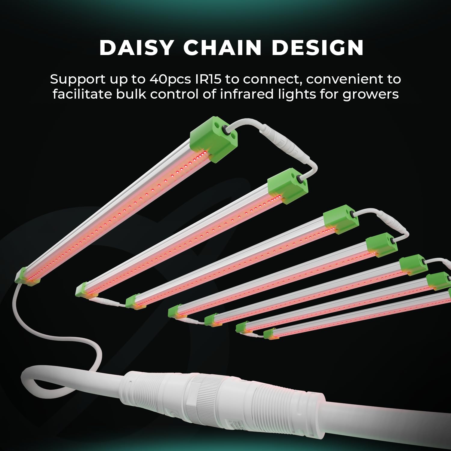 MARS HYDRO 2024 TSW2000 300Watt LED Grow Light 3x3ft with 2024 ADLITE IR15 IR Led Grow Lights Bars