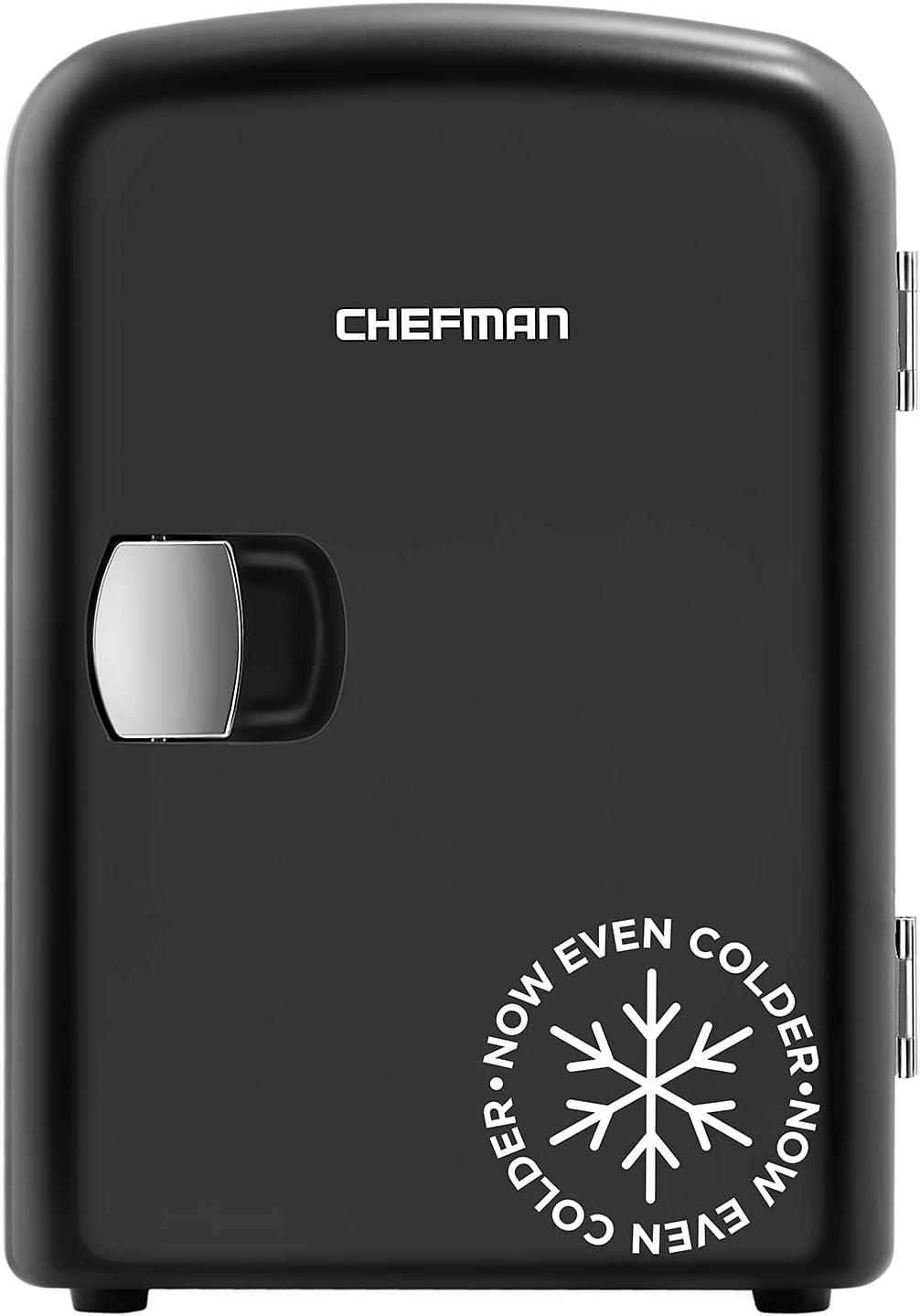 Chefman Mini Portable Personal Fridge Extra-Cold Or Warm, Compact Storage for Skin Care, Formula, Or Snacks, Fits 6 12-oz Cans, Lightweight 4-Liter Capacity, Black Pack of 2