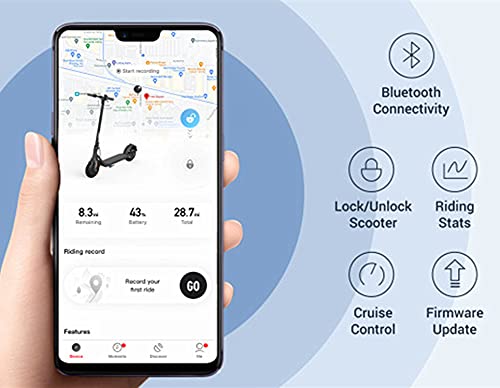 Segway Ninebot F40 Electric Kick Scooter, 350W Powerful Motor, 10-inch Pneumatic Tire, Foldable Commuter Electric Scooter for Adults, UL-2272 Certified
