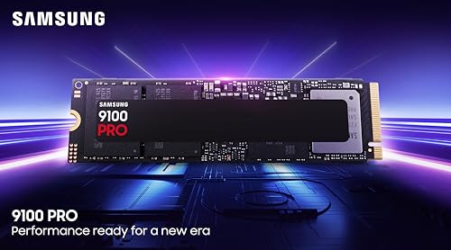 Samsung SSD 9100 PRO 2TB, PCIe 5.0x4 M.2 2280, Seq. Read Speeds Up to 14,800MB/s, Best for AI Computing, Gaming, and Heavy Duty Workstations (MZ VAP2T0B/AM)