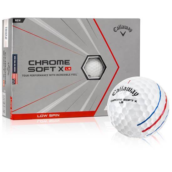 Callaway Chrome Soft x LS Triple Track Golf Balls - White
