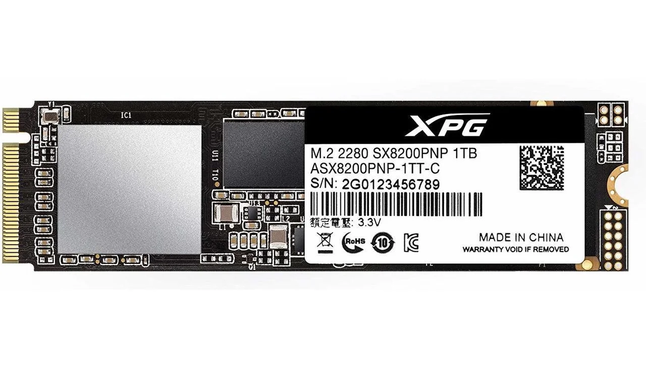 1TB AData XPG SX8200 Pro 3D NAND NVMe Gen3x4 M.2 2280 Solid State Drive