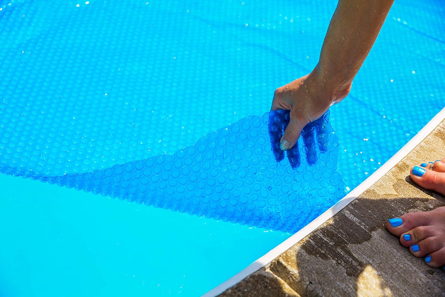 Sun2Solar Blue 20 ft. x 50 ft. Rectangle Solar Cover | 800 Series Style | Heat Retaining Blanket for In-Ground and above-Ground Rectangular Swimming Pools | Use Sun to Heat Pool | Bubble-Side Down