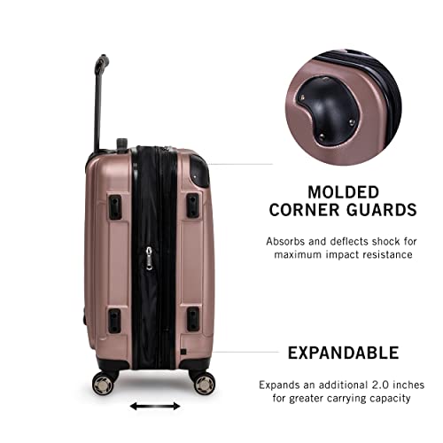 Kenneth Cole REACTION Renegade Luggage Expandable 8-Wheel Spinner Lightweight Hardside Suitcase, Seafoam, 20-Inch Carry On