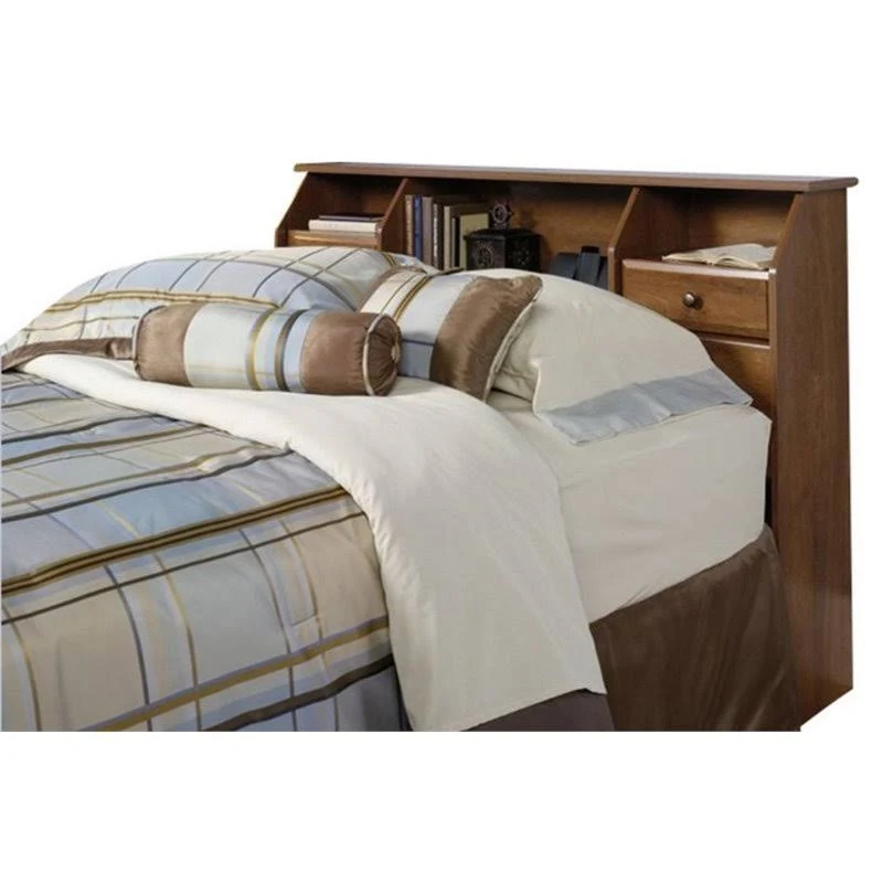 Sauder Shoal Creek Bookcase Headboard, Oak, Full/Queen