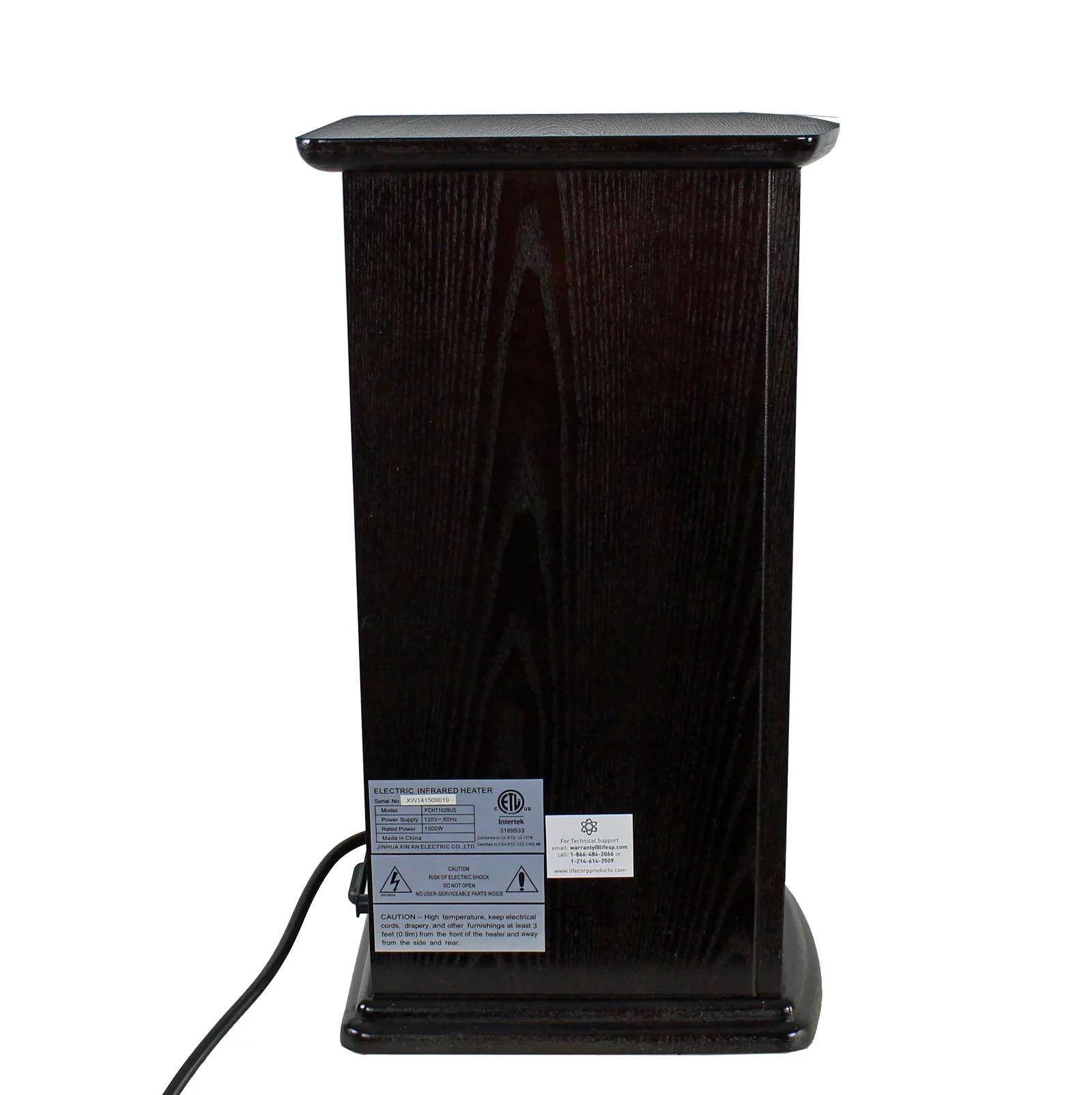 LifeSmart HT1029 1500 W Portable 21" Electric Infrared Quartz Tower Space Heater, Indoor