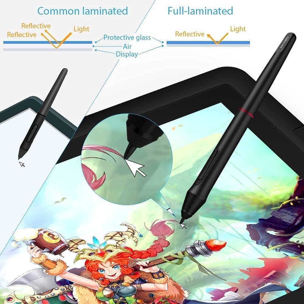 XP-PEN Artist 15.6 Pro Drawing Tablet with Screen Computer Graphics Tablet 120% sRGB with 8192 Levels Tilt Function Battery-Free Stylus & Shortcuts Stickers