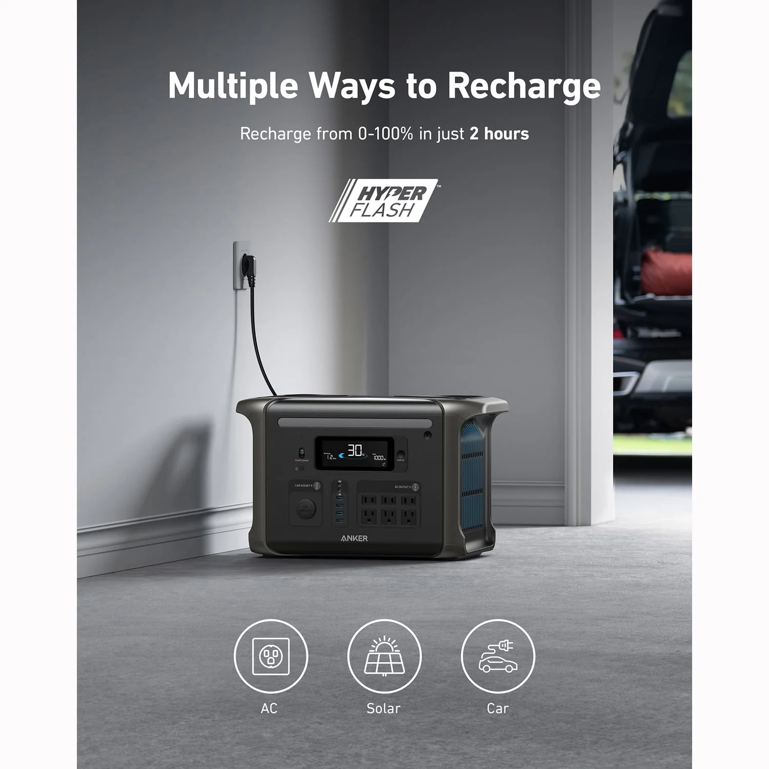 Anker SOLIX F1500 Portable Power Station - 1536Wh｜1800W | WiFi Remote Control