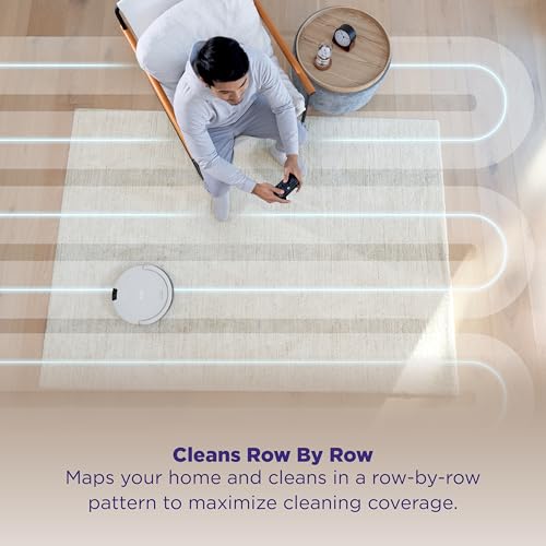 Shark Navigator Robot Vacuum and Self-Empty Base with Bagless 60-Day Capacity Self-Empty Base, SmartPath Navigation, Powerful Pet Hair Pickup, Anti-Hair Wrap, For Carpets & Hard Floors, Grey, RV2120AE
