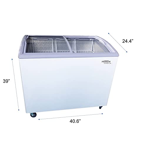 Chest Freezer with Curved Glass Top