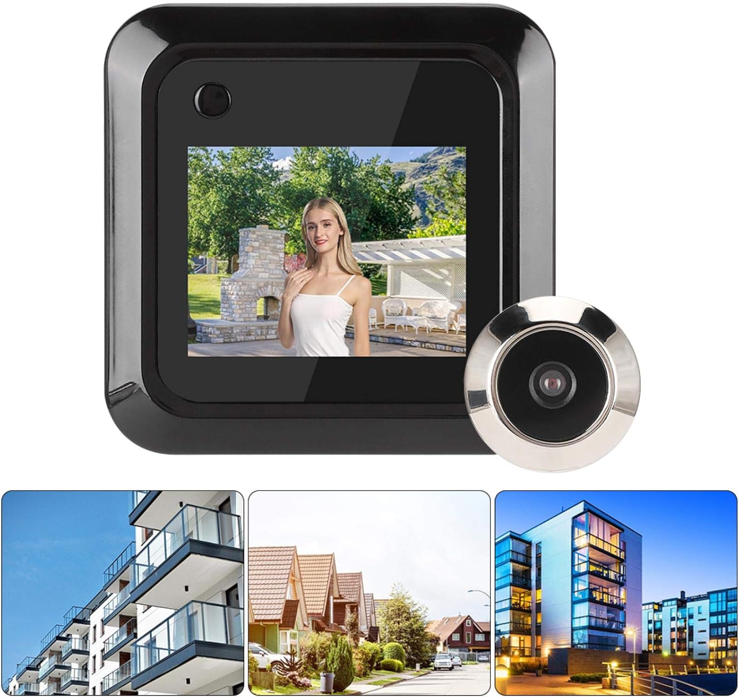 Door Peephole Camera, Door Viewer Peephole, 145�� Wide-Angle Digital 2.4in LCD for Home Apartment Entry Door Front Door