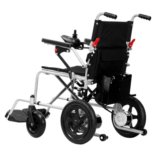 Rubicon DX03- Lightweight (Only 40lbs) Foldable Electric Wheelchair for Seniors - 12 mi Long Cruise Range with 500W Powerful Motor - Airline Approved with Detachable Battery (Model6)