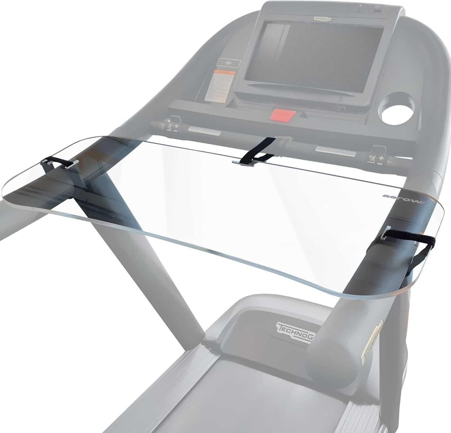 Aerow Treadmill Desk Attachment - Clear Laptop Stand for Treadmill - Fits All Treadmill Widths Pack of 2