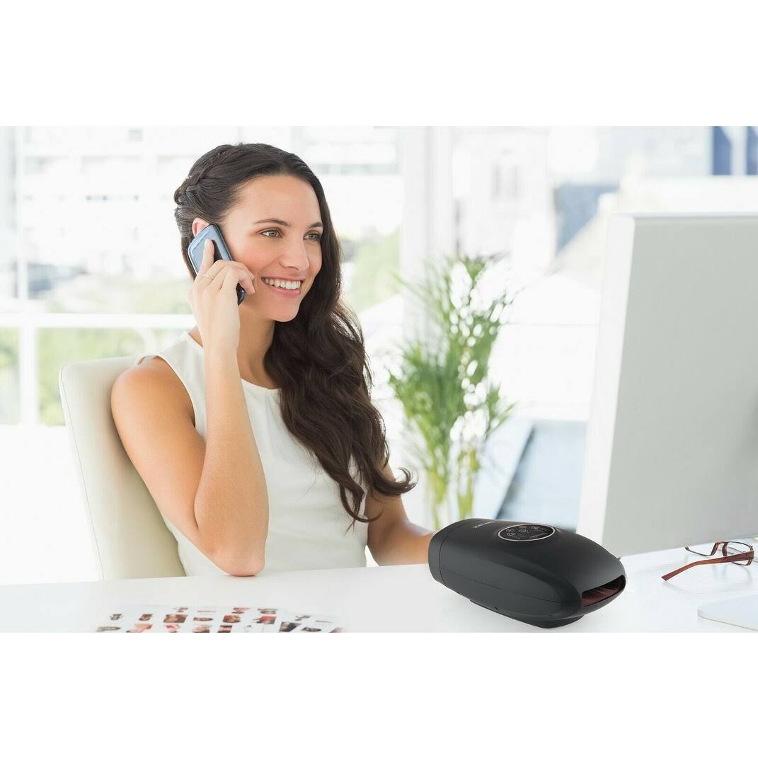 Cordless Air Compression Hand Massager with Heat - Black