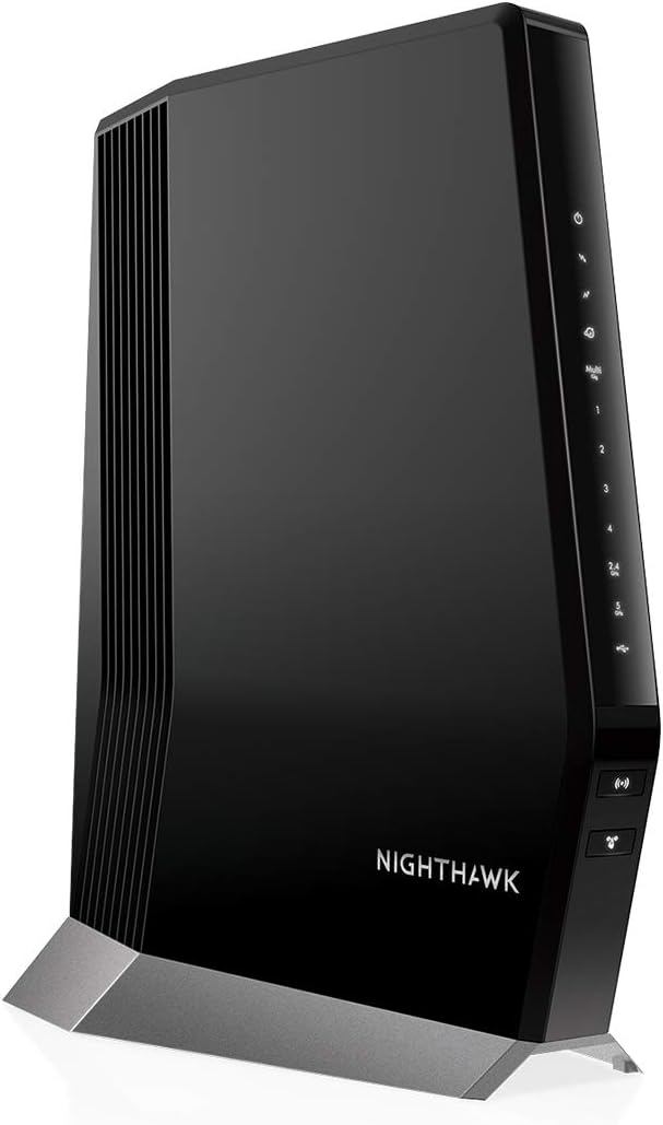 NETGEAR Nighthawk WiFi 6 Cable Modem Router with 90-day Cyber Threat Protection Subscription (CAX30S)  - Compatible with Xfinity, Spectrum, and Cox, AX2700 (Up to 2.7Gbps) DOCSIS 3.1