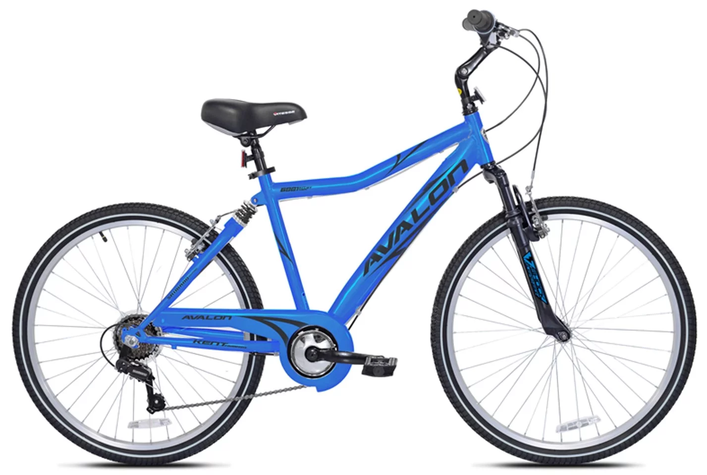 Kent Bicycle 26 In. Avalon Comfort Men's Bike with Full Suspension, Black