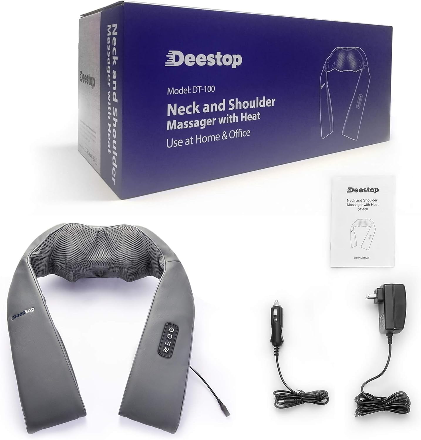 Shiatsu Neck and Back Massager with Heat, Electric Shoulder Massager Deep Tissu Kneading Massage Pillow, Massagers for Neck Back Full Body Pain Relief, Home Car Office Use - Gift for Family Friends