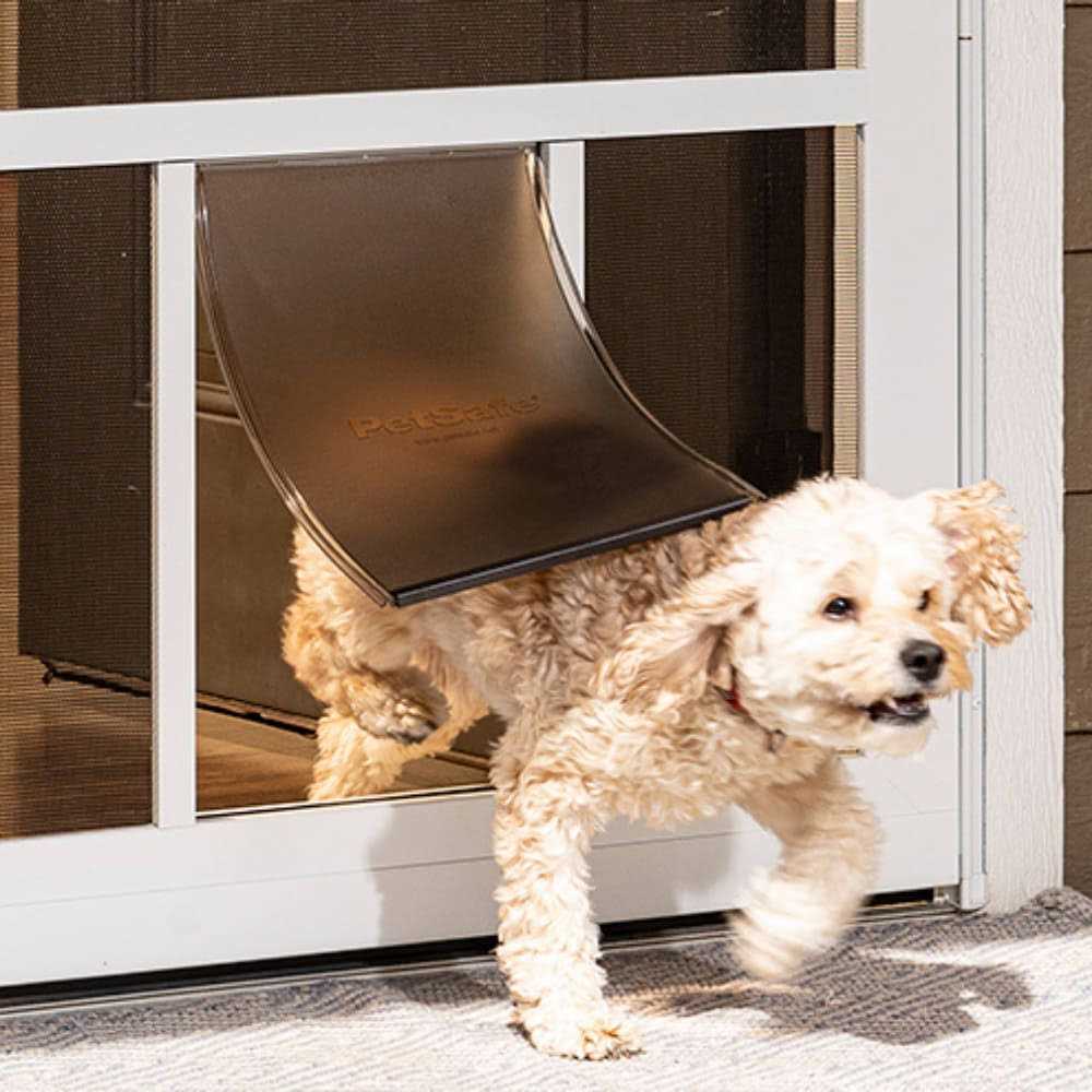 LARSON Pet Breeze 32-in x 81-in Brown Aluminum Hinged Screen Door - Pet Supplies online store