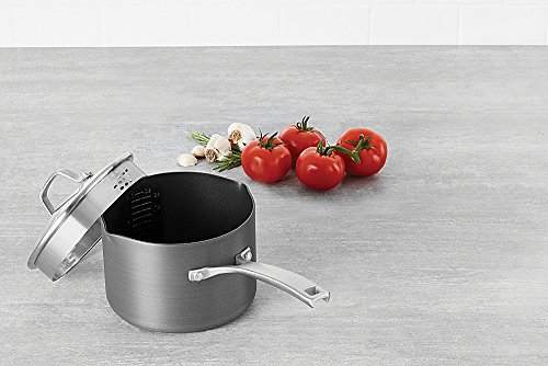Calphalon 1932455 Classic Nonstick Sauce Pan with Cover, 3.5 quart, Grey