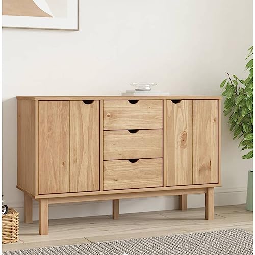 Sideboard, Buffets & Sideboards Coffee Bar Cabinet Liquor Cabinet Night Stand Suitable for Small Spaces Bedroom Bathroom Kitchens, OTTA 44.7"x16.9"x28.7" Solid Wood Pine