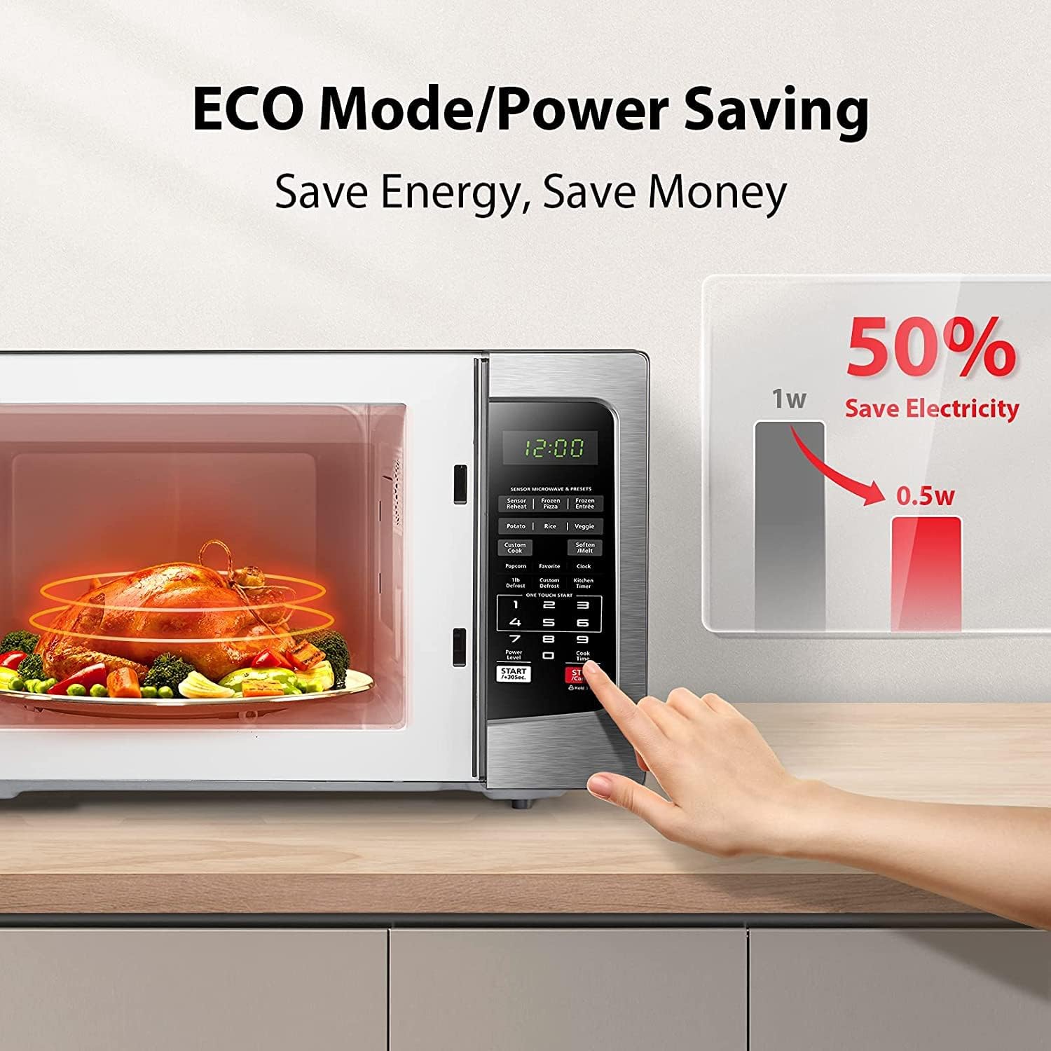 Toshiba AC25CEW-SS Digital Toaster Oven + Toshiba EM131A5C-SS Microwave Oven with Smart Sensor