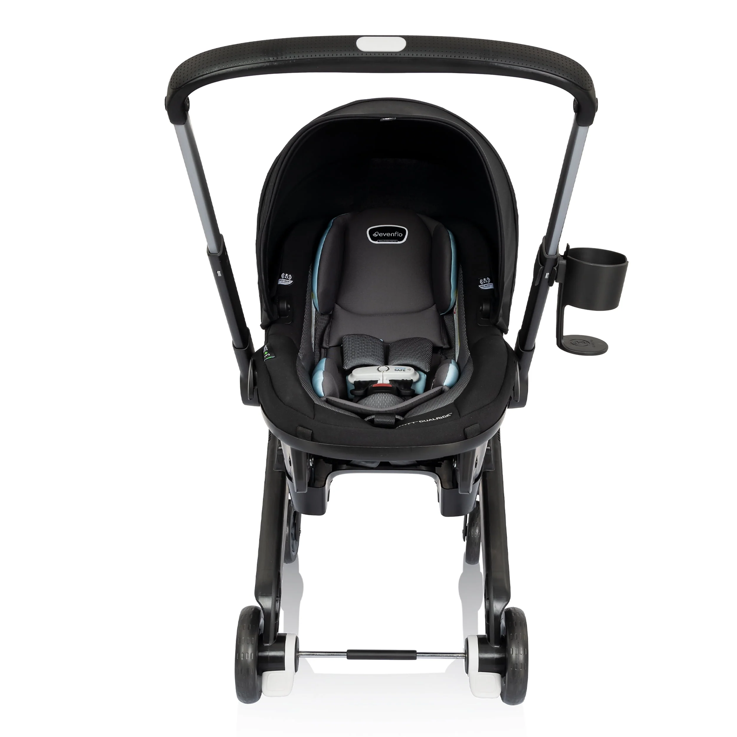 Evenflo Shyft DualRide Infant Car Seat and Stroller Combo (Beaufort Black), Unisex