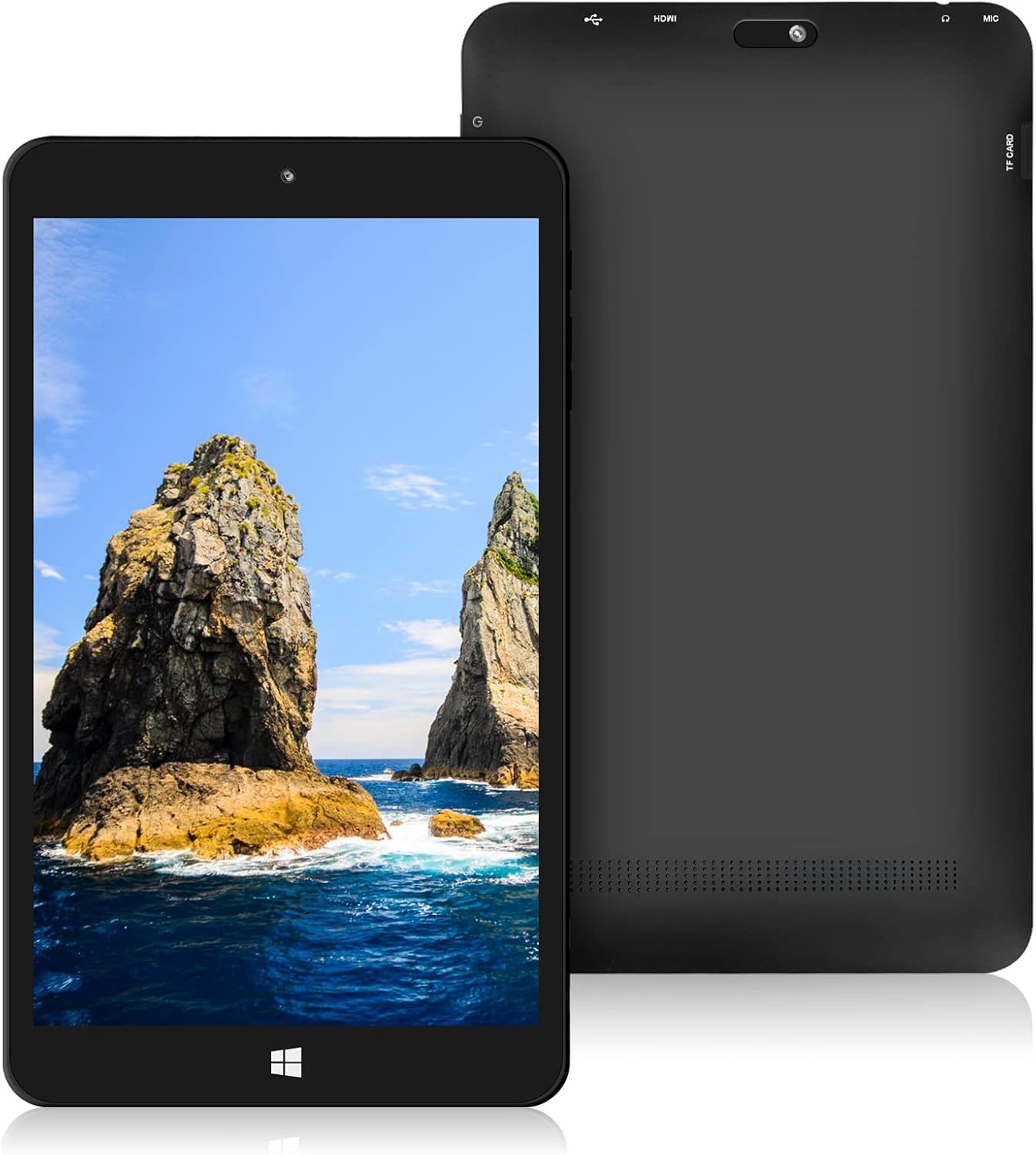 Windows 10 Home Tablet, 8 inch Quad-Core 64GB Storage PC, 1280 x 800 IPS HD Touchscreen, WiFi, 4000mAh Battery, Bluetooth 4.0