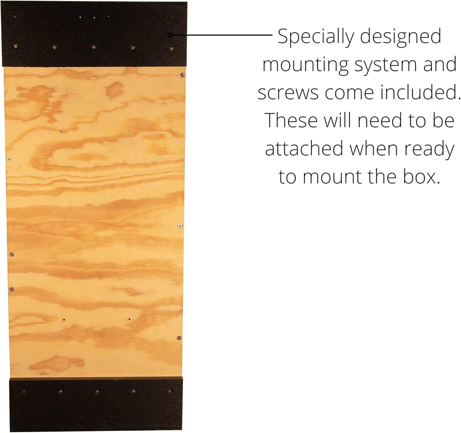 JCs Wildlife Barred Owl Nesting Box - Treated Exterior Grade Plywood - Mounting Hardware and Pine Shavings Included - Dedicated Clean Out Door for Easy Cleaning - Made in The USA