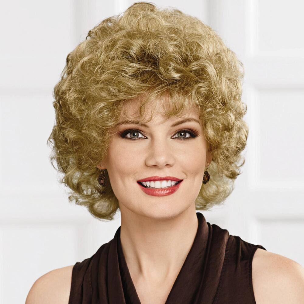 Blonde Sapphire Wig by Paula Young - Curly Mid-Length Wig - Size Large