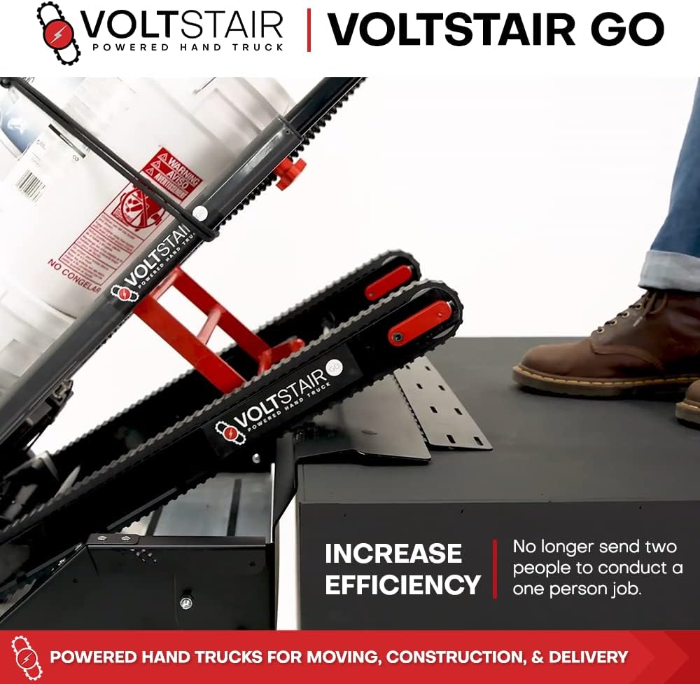 Voltstair GO Portable Electric Battery Powered Motorized Stair Climbing Hand Truck with 150lb. Lift Capacity