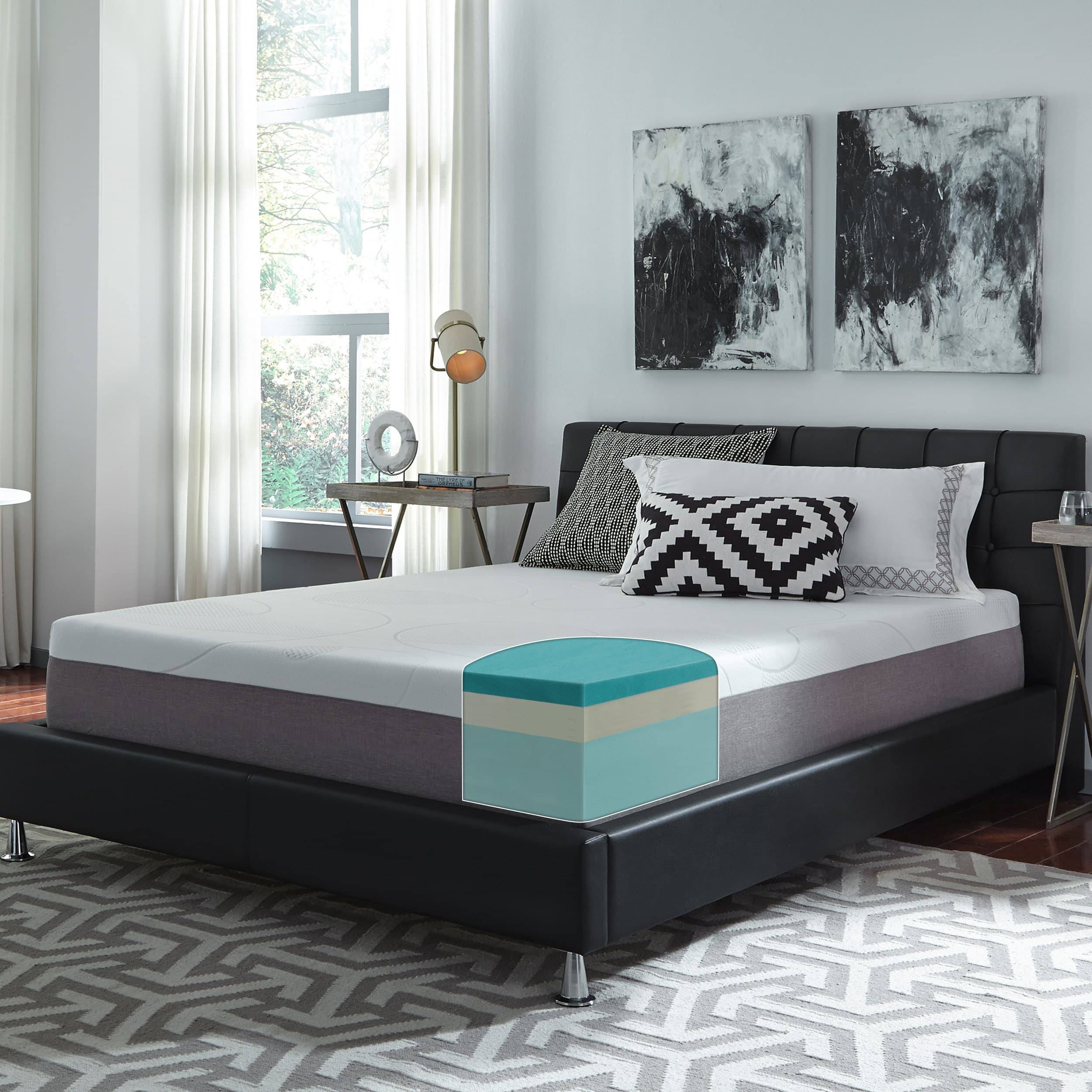 Slumber Solutions Choose Your Comfort Memory Foam Mattress, White, Twin