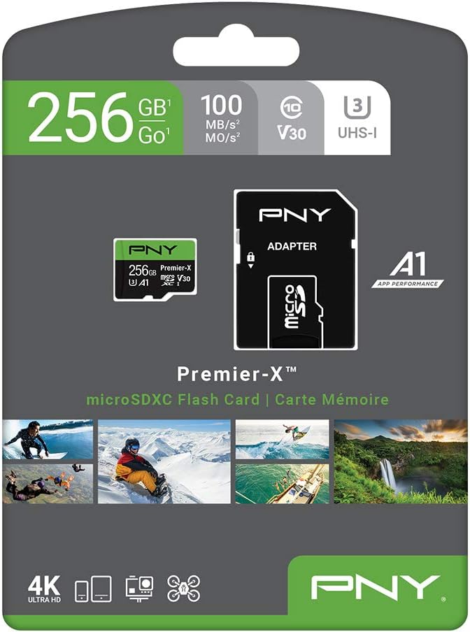 PNY 512GB Premier-X Class 10 U3 V30 microSDXC Flash Memory Card
